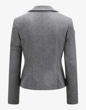 Gray blazer on a white background