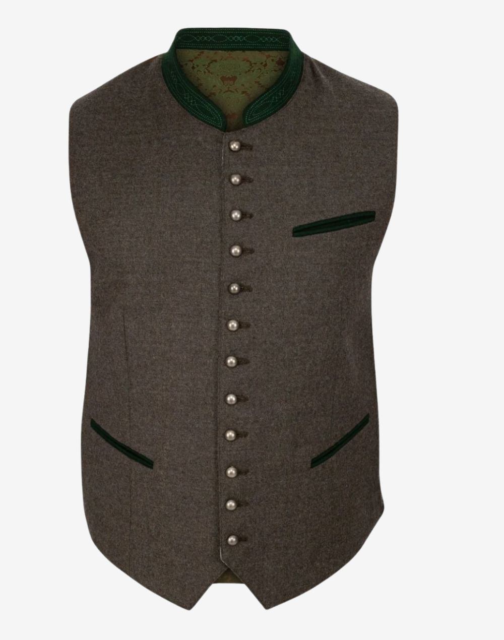 German Oktoberfest vest for men featuring traditional buttons, structured fit and classic Bavarian styling