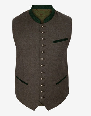 German Oktoberfest vest for men featuring traditional buttons, structured fit and classic Bavarian styling