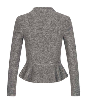 Gray peplum jacket on a white background
