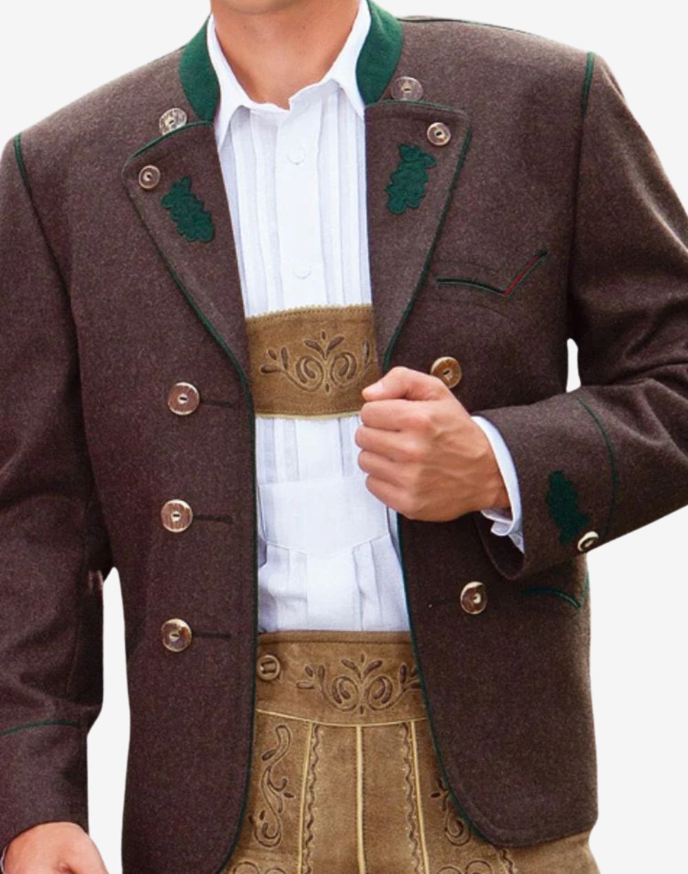 Alpine Heritage Mens Brown Wool Jacket