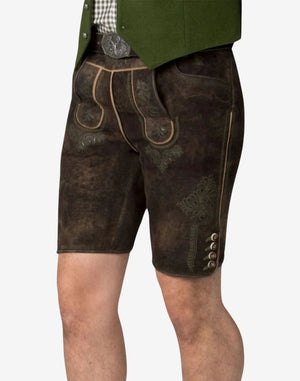 Premium alpine style lederhosen for men offering comfort, durability, and timeless German traditional fashion.