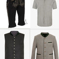 Men's Bundhosen with Suspenders & Checkered Shirt