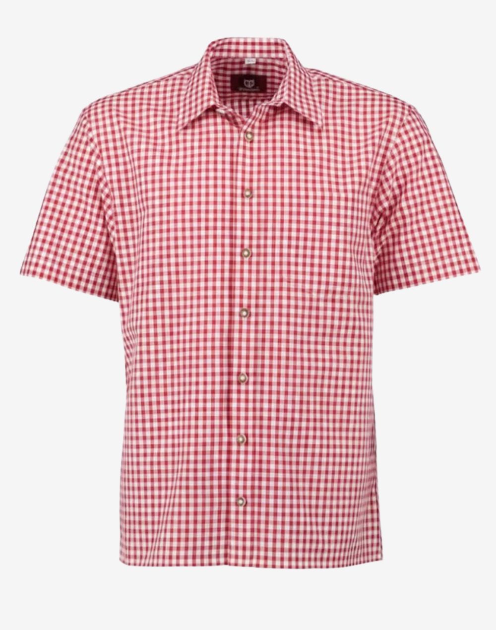 festival ready Bavarian shirt featuring button front, traditional collar and classic alpine styling suitable for events
