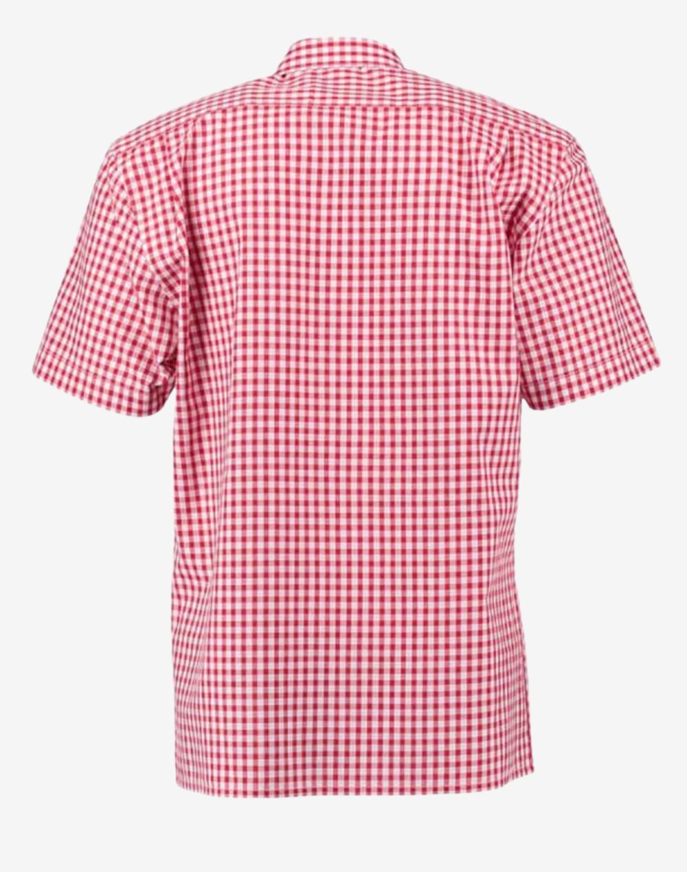 Back view of festival ready Bavarian shirt showing clean rear finish, long sleeves and traditional Bavarian tailored fit