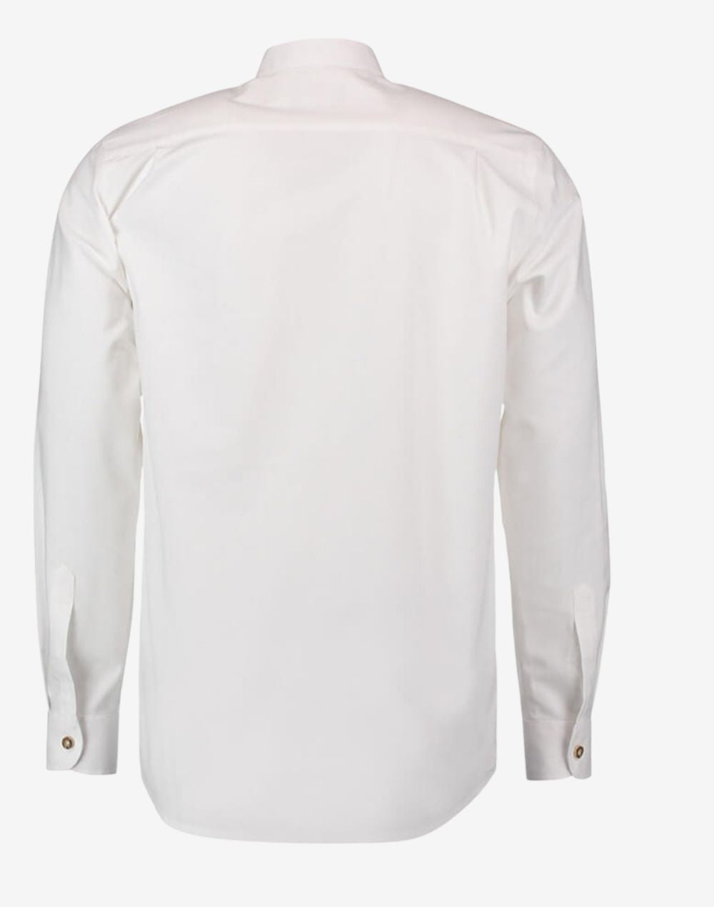 Back view of German traditional shirt for men showing clean rear design, long sleeves and traditional Bavarian tailored fit