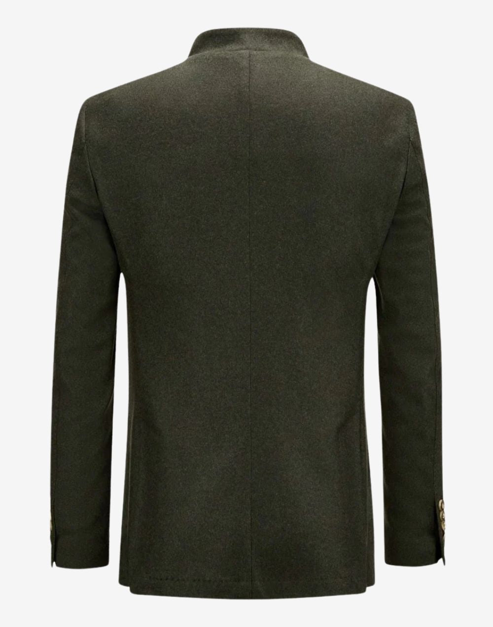 Green blazer on a white background