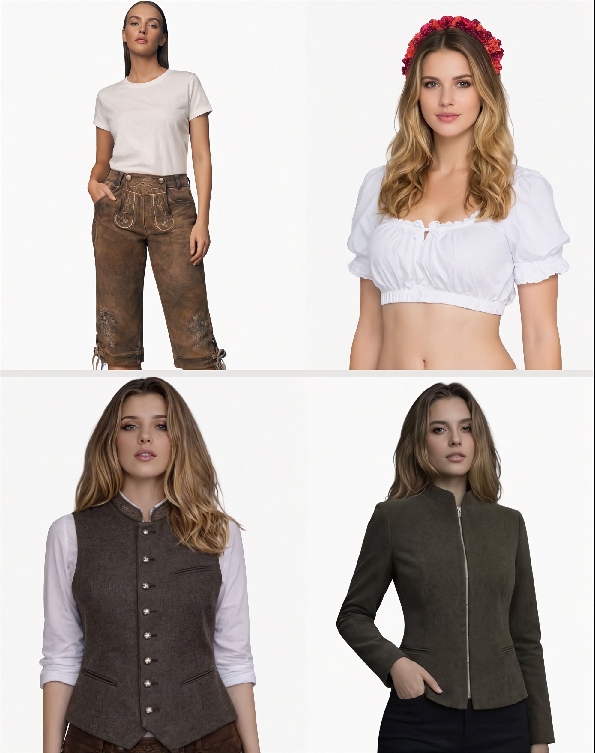 Authentic Bavarian Womens Collection in Leather – detail shot