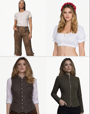 Authentic Bavarian Womens Collection in Leather – detail shot