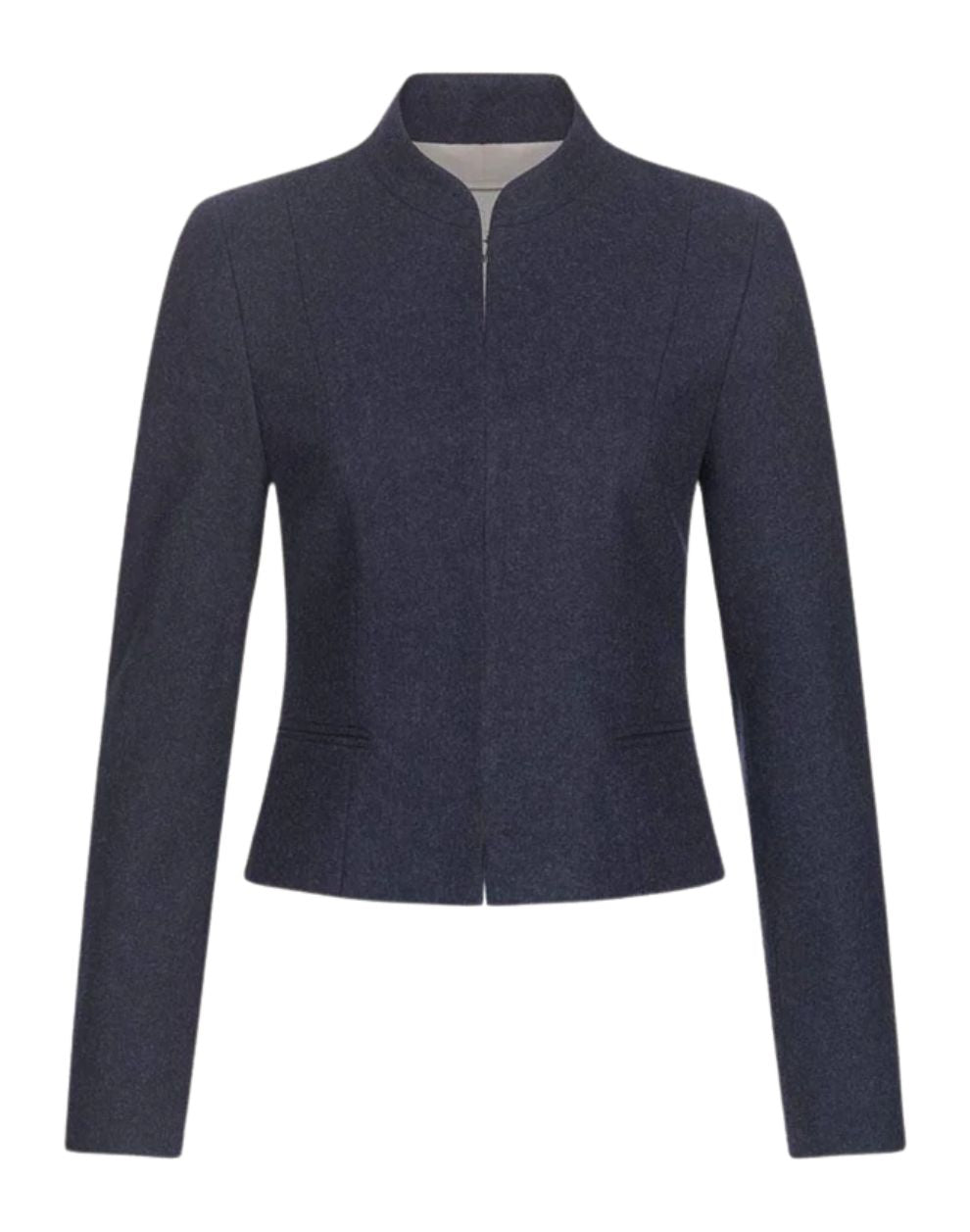 Navy blue jacket on a white background